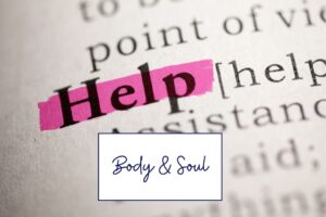 Bild auf dem Help steht - symbolisch für die Hilfe, die Sofie im FemBalance Programm gesucht hat